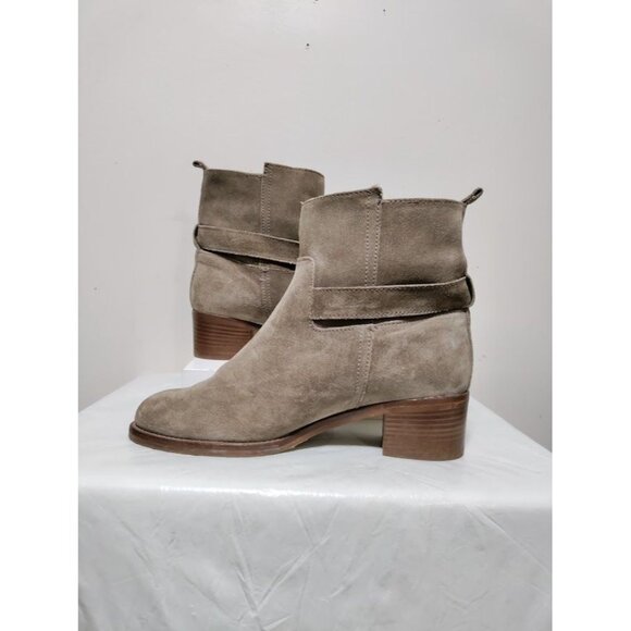 J.Crew Round Toe Parker Shearling Suede Leather Ankle Boots Brown Women's Size 7 - Picture 2 of 10